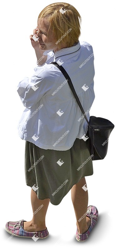 Woman with a smartphone standing people png (3705)