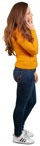 Woman with a smartphone standing png people (9452) - miniature