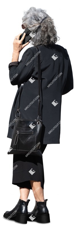 Woman with a smartphone standing png people (16366)