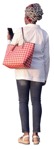 Woman with a smartphone standing  (19370) - miniature