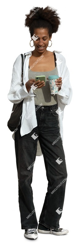 Woman with a smartphone standing photoshop people (19752) Woman with a smartphone standing photoshop people (19752)