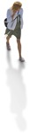 Woman with a smartphone walking person png (4709) - miniature