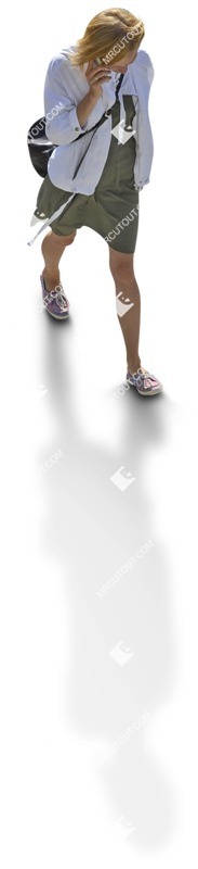 Woman with a smartphone walking person png (4709)