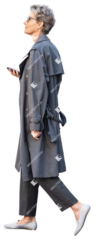 Woman with a smartphone walking photoshop people (12823)