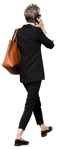 Woman with a smartphone walking photoshop people (11694) | MrCutout.com - miniature
