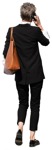 Woman with a smartphone walking photoshop people (11695) | MrCutout.com - miniature