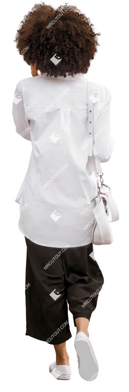 Woman with a smartphone walking people png (13511)