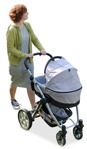 Cut out people - Woman With A Stroller Walking 0001 | MrCutout.com - miniature