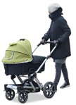 Cut out people - Woman With A Stroller Walking 0005 | MrCutout.com - miniature