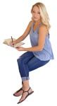 Woman writing human png (2486) - miniature