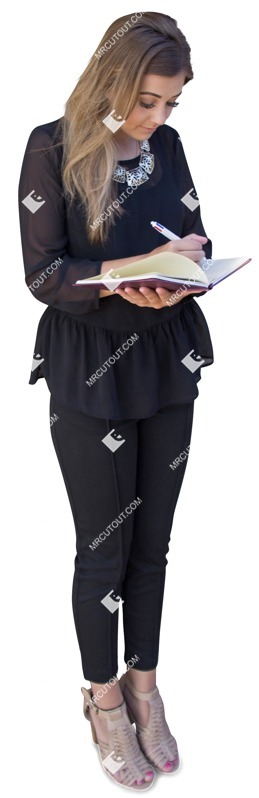 Woman writing people png (2107)