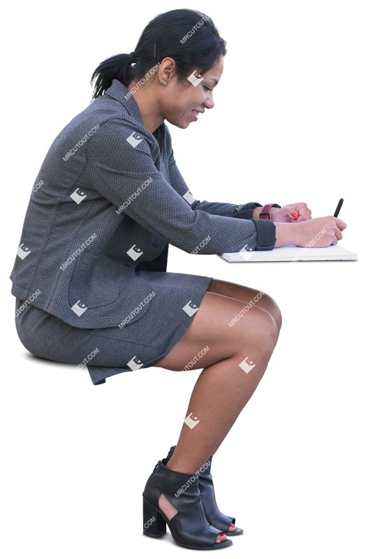 Woman writing person png (11467)