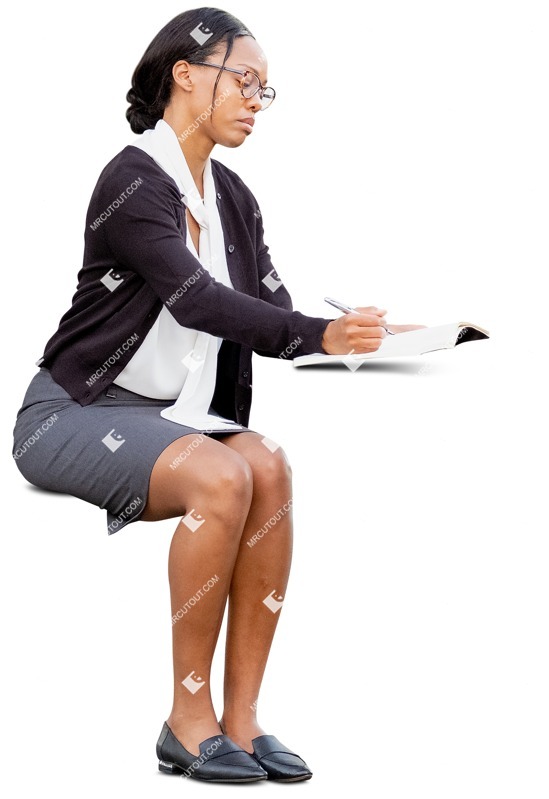 Woman writing photoshop people (12411)