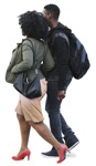 Cut out people - Young Adult Mature Adult Couple Man Woman Walking 0001 | MrCutout.com - miniature