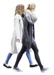 Cut out people - Young Adult Mature Adult Group Friends Woman Walking 0001 | MrCutout.com - miniature