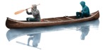 Young adult mature adult group man boat  (777) - miniature